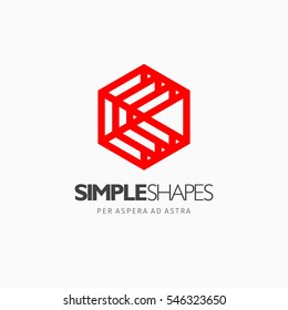 Modern colorful abstract vector logo or element design. Best for identity and logotypes. Simple shape.
