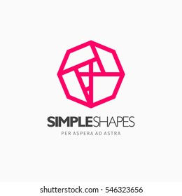 Modern colorful abstract vector logo or element design. Best for identity and logotypes. Simple shape.
