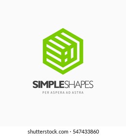 Modern colorful abstract vector logo or element design. Best for identity and logotypes. Simple shape.
