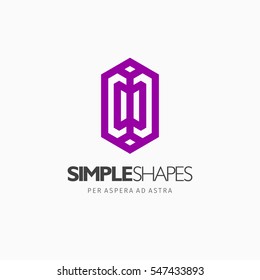Modern colorful abstract vector logo or element design. Best for identity and logotypes. Simple shape.
