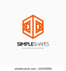 Modern colorful abstract vector logo or element design. Best for identity and logotypes. Simple shape.
