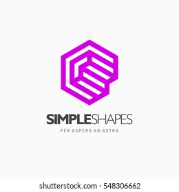 Modern colorful abstract vector logo or element design. Best for identity and logotypes. Simple shape.
