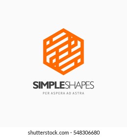 Modern colorful abstract vector logo or element design. Best for identity and logotypes. Simple shape.
