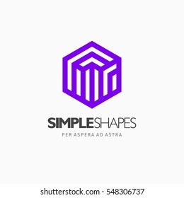 Modern colorful abstract vector logo or element design. Best for identity and logotypes. Simple shape.
