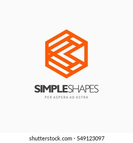 Modern colorful abstract vector logo or element design. Best for identity and logotypes. Simple shape.
