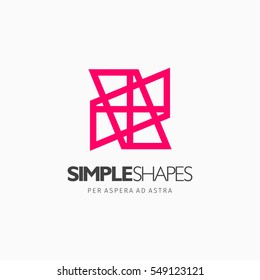 Modern colorful abstract vector logo or element design. Best for identity and logotypes. Simple shape.

