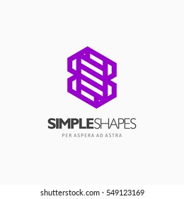 Modern colorful abstract vector logo or element design. Best for identity and logotypes. Simple shape.
