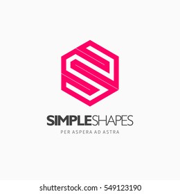 Modern colorful abstract vector logo or element design. Best for identity and logotypes. Simple shape.
