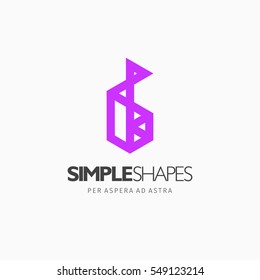 Modern colorful abstract vector logo or element design. Best for identity and logotypes. Simple shape.
