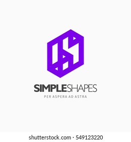 Modern colorful abstract vector logo or element design. Best for identity and logotypes. Simple shape.
