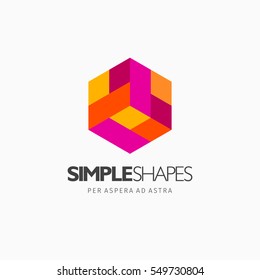 Modern colorful abstract vector logo or element design. Best for identity and logotypes. Simple shape.
