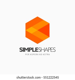 Modern colorful abstract vector logo or element design. Best for identity and logotypes. Simple shape.

