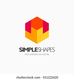 Modern colorful abstract vector logo or element design. Best for identity and logotypes. Simple shape.
