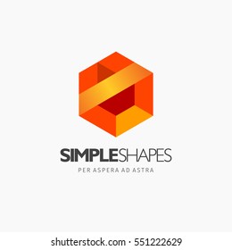 Modern colorful abstract vector logo or element design. Best for identity and logotypes. Simple shape.
