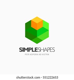 Modern colorful abstract vector logo or element design. Best for identity and logotypes. Simple shape.
