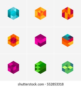 Modern colorful abstract vector logo or element design. Best for identity and logotypes. Simple shape.
