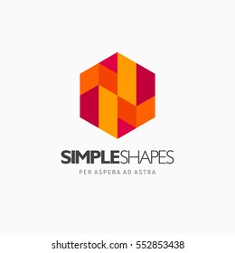 Modern colorful abstract vector logo or element design. Best for identity and logotypes. Simple shape.

