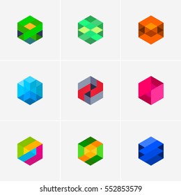 Moderno colorido abstrato vetor logotipo ou design de elemento. Melhor para identidade e logotipos. Forma simples.

