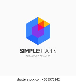 Modern colorful abstract vector logo or element design. Best for identity and logotypes. Simple shape.
