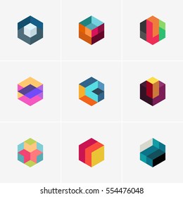 Modern colorful abstract vector logo or element design. Best for identity and logotypes. Simple shape.
