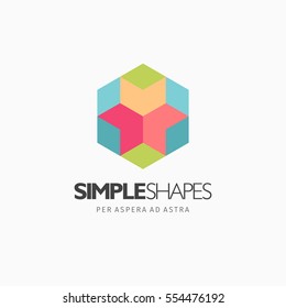 Modern colorful abstract vector logo or element design. Best for identity and logotypes. Simple shape.
