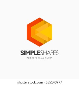 Modern colorful abstract vector logo or element design. Best for identity and logotypes. Simple shape.
