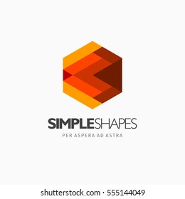 Modern colorful abstract vector logo or element design. Best for identity and logotypes. Simple shape.

