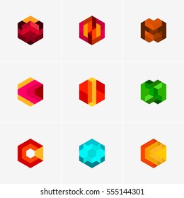 Modern colorful abstract vector logo or element design. Best for identity and logotypes. Simple shape.
