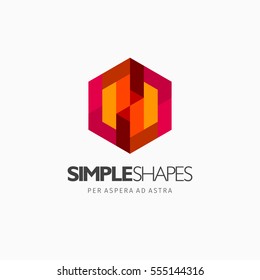 Modern colorful abstract vector logo or element design. Best for identity and logotypes. Simple shape.
