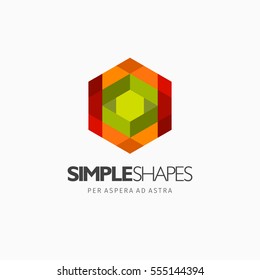 Modern colorful abstract vector logo or element design. Best for identity and logotypes. Simple shape.
