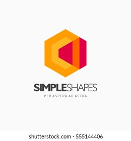 Modern colorful abstract vector logo or element design. Best for identity and logotypes. Simple shape.

