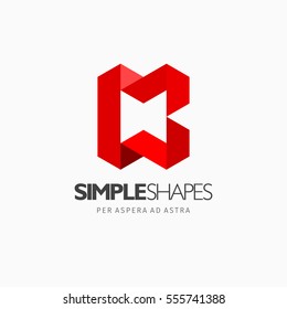 Modern colorful abstract vector logo or element design. Best for identity and logotypes. Simple shape.
