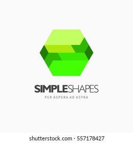 Modern colorful abstract vector logo or element design. Best for identity and logotypes. Simple shape.
