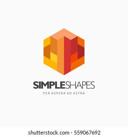 Modern colorful abstract vector logo or element design. Best for identity and logotypes. Simple shape.
