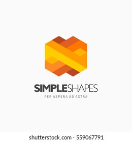 Modern colorful abstract vector logo or element design. Best for identity and logotypes. Simple shape.
