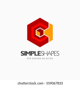 Modern colorful abstract vector logo or element design. Best for identity and logotypes. Simple shape.
