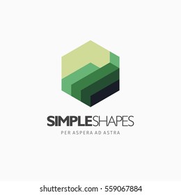 Modern colorful abstract vector logo or element design. Best for identity and logotypes. Simple shape.
