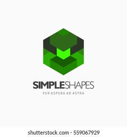 Modern colorful abstract vector logo or element design. Best for identity and logotypes. Simple shape.
