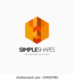 Modern colorful abstract vector logo or element design. Best for identity and logotypes. Simple shape.
