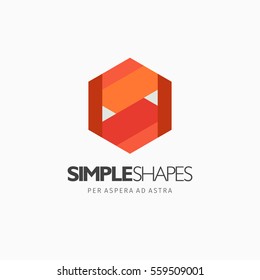 Modern colorful abstract vector logo or element design. Best for identity and logotypes. Simple shape.
