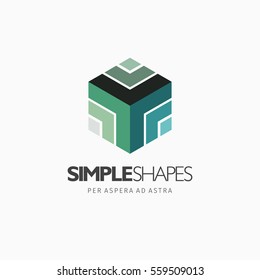 Modern colorful abstract vector logo or element design. Best for identity and logotypes. Simple shape.
