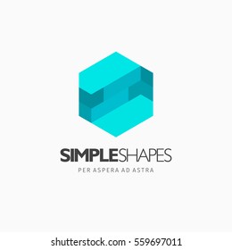 Modern colorful abstract vector logo or element design. Best for identity and logotypes. Simple shape.
