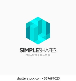 Modern colorful abstract vector logo or element design. Best for identity and logotypes. Simple shape.
