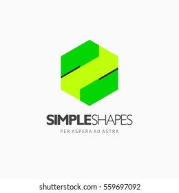 Modern colorful abstract vector logo or element design. Best for identity and logotypes. Simple shape.
