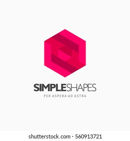 Modern colorful abstract vector logo or element design. Best for identity and logotypes. Simple shape.
