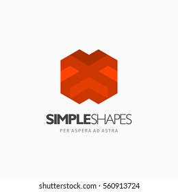 Modern colorful abstract vector logo or element design. Best for identity and logotypes. Simple shape.
