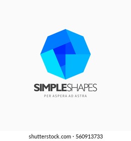 Modern colorful abstract vector logo or element design. Best for identity and logotypes. Simple shape.
