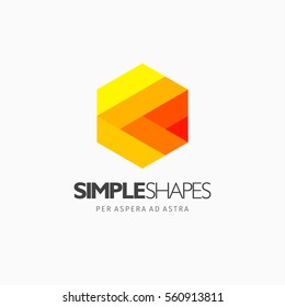 Modern colorful abstract vector logo or element design. Best for identity and logotypes. Simple shape.
