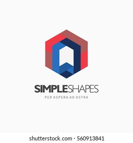 Modern colorful abstract vector logo or element design. Best for identity and logotypes. Simple shape.
