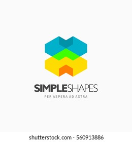 Modern colorful abstract vector logo or element design. Best for identity and logotypes. Simple shape.
